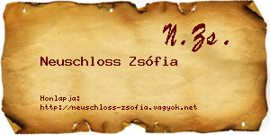 Neuschloss Zsófia névjegykártya